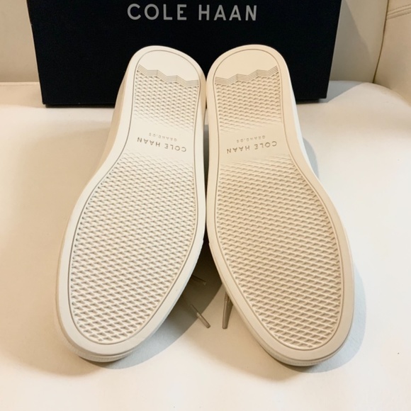 Cole Haan Grandpro Spectator 2.0 Lace Up White Ivory Beige leather Sneakers 8.5 - Picture 11 of 11